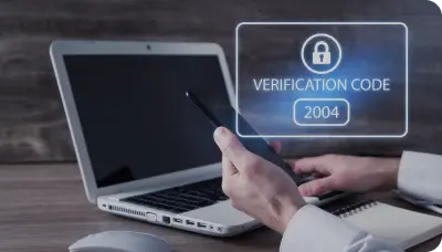 Verification code input for two-factor authentication, enhancing internet security in Australia.